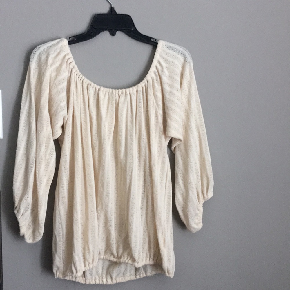 Free People Cream Top